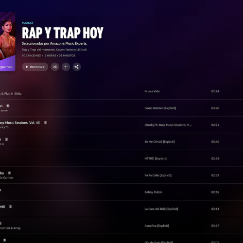 #1 Y PORTADA - RAP Y TRAP DE HOY - AMAZON MUSIC