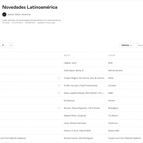 #10 - NOVEDADES LATINOAMERICA - DEEZER